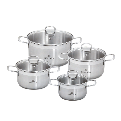 Komplet garnków BRAVA 8 elementów indukcja