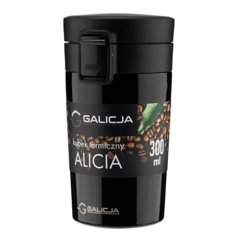 Kubek termiczny ALICIA 300 ml czarny
