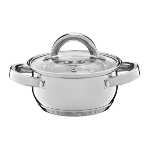 Garnek 14 cm 1,1 l ze szklaną pokrywką