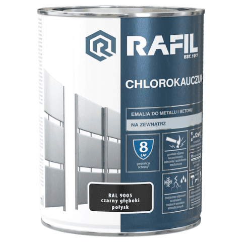 Emalia Chlorokauczukowa czarny 0,9 l RAFIL