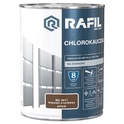 Emalia Chlorokauczukowa brąz orzech 0,9 l RAFIL