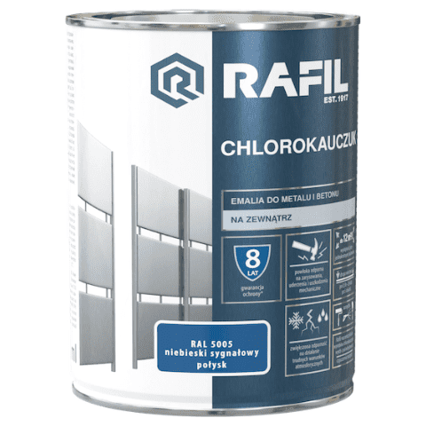 Emalia Chlorokauczukowa niebieski sygnałowy 0,9 l RAFIL
