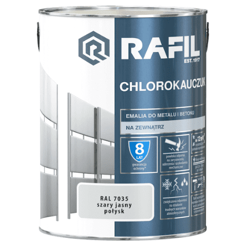 Emalia chlorokauczukowa szara jasna 5 l Rafil