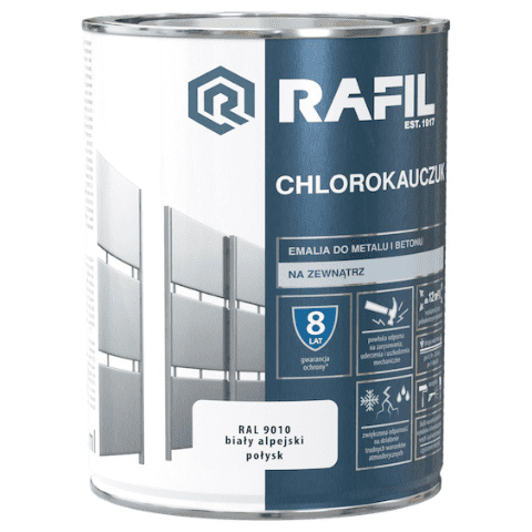 Emalia Chlorokauczukowa biały alpejski 0,9 l RAFIL