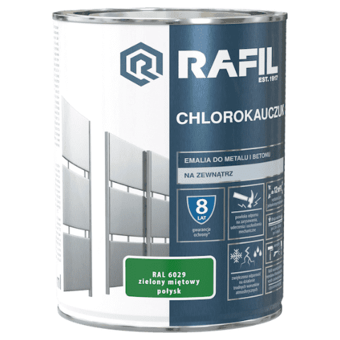 Emalia Chlorokauczukowa zielony miętowy 0,9 l RAFIL