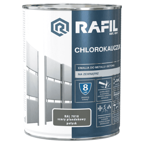 Emalia Chlorokauczukowa szary plandekowy 0,9 l RAFIL