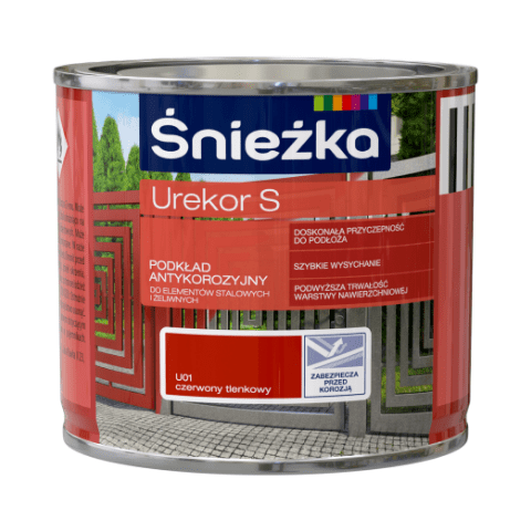 Podkład antykorozyjny Urekor S U01 czerwony tlenkowy 0,2 l Śnieżka