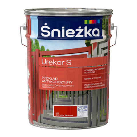 Podkład antykorozyjny Urekor S U01 czerwony tlenkowy 5 l Śnieżka