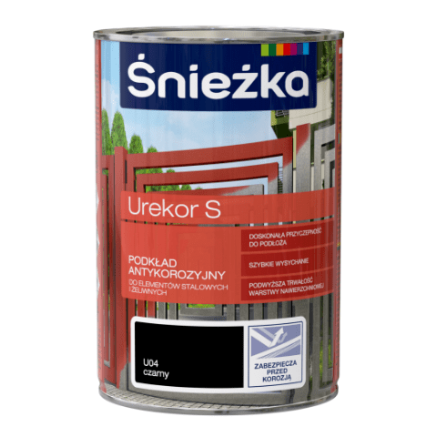 Podkład antykorozyjny Urekor S U04 czarny 1 l Śnieżka