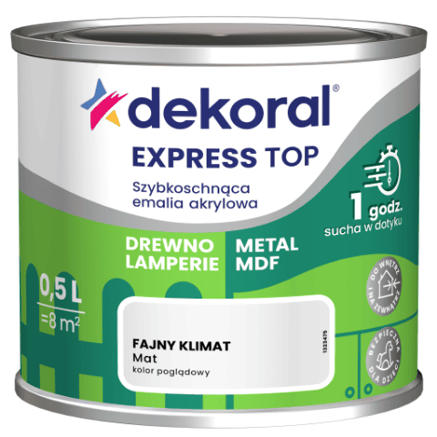 Szybkoschnąca emalia akrylowa EXPRESS TOP Fajny klimat mat 0,5 l Dekoral