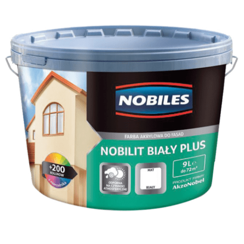 Farba fasadowa Nobilit Plus Biały 9 l Nobiles