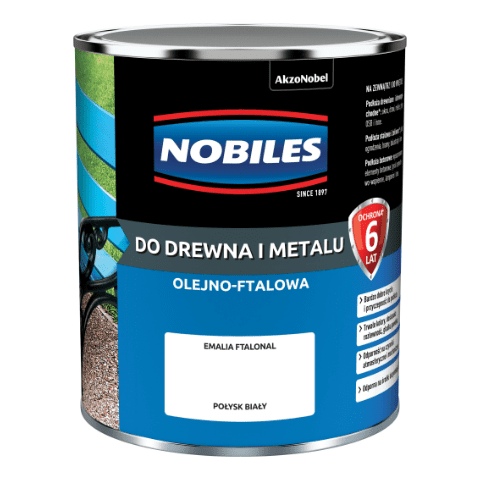 Emalia ftalowa Ftalonal Biały połysk 0,7 l NOBILES