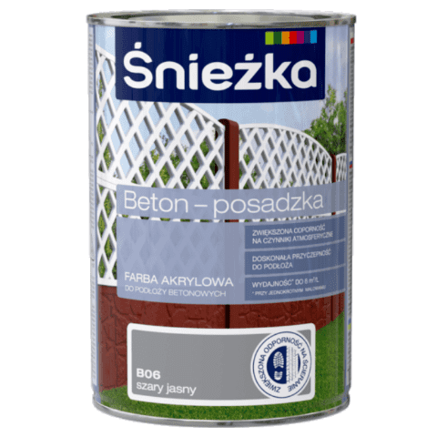 Farba Beton-Posadzka szary jasny 1 l ŚNIEŻKA