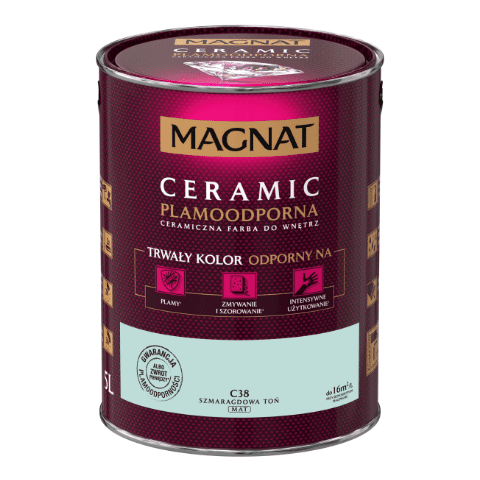 Farba ceramiczna szmaragdowa toń C38 5 l MAGNAT