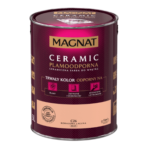 Farba ceramiczna koralowa laguna C26 5 l MAGNAT