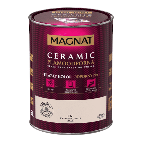 Farba ceramiczna kremowy jaspis C63 5 l MAGNAT