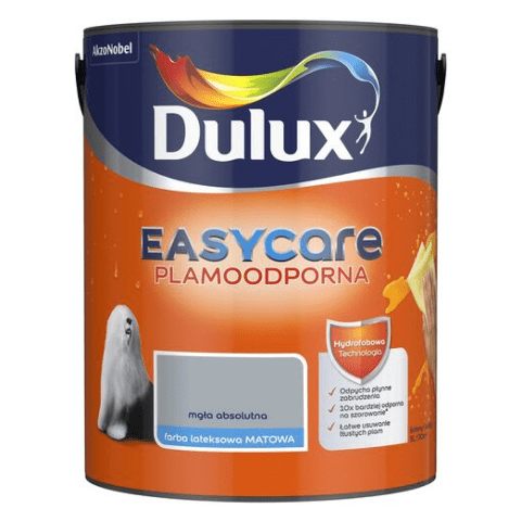Farba plamoodporna Dulux EasyCare Mgła Absolutna 5 l