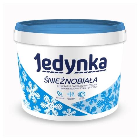 Farba winylowa Jedynka Śnieżnobiała 5 l