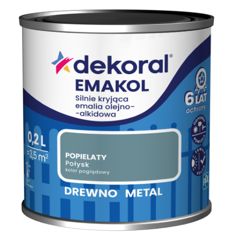 Emalia olejno-alkidowa EMAKOL Popielaty 0,2 l Dekoral