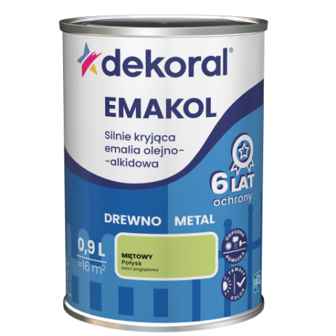 Emalia olejno-alkidowa EMAKOL Miętowy 0,9 l Dekoral