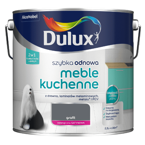 Farba akrylowa Dulux Szybka Odnowa Meble Kuchenne 2,5 l – grafit