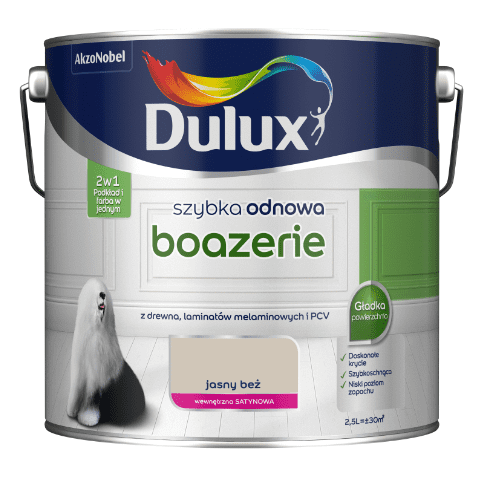 Farba akrylowa Dulux Szybka Odnowa Boazerie 2,5 l – jasny beż