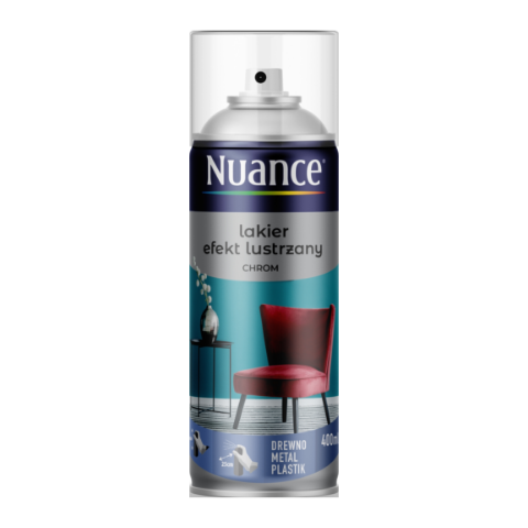 Lakier efekt lustrzany srebrny 400 ml Nuance