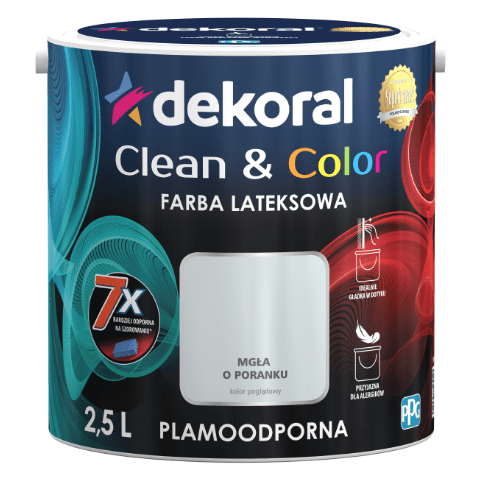 Farba lateksowa Clean&Color Mgła o Poranku 2,5 l Dekoral