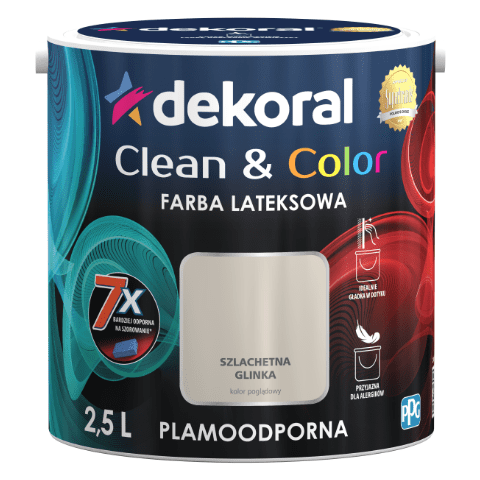Farba lateksowa Clean&Color Szlachetna Glinka 2,5 l Dekoral