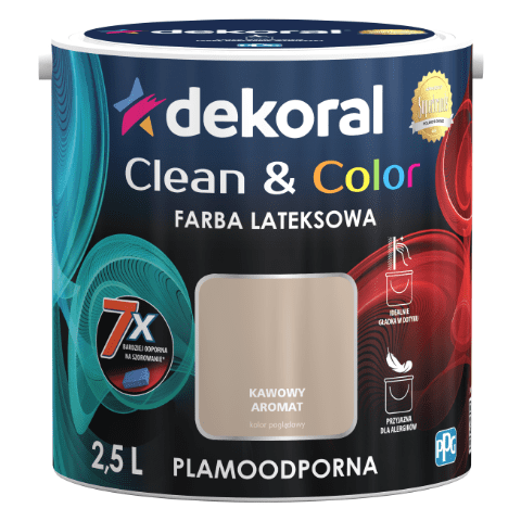 Farba lateksowa Clean&Color Kawowy Aromat 2,5 l Dekoral