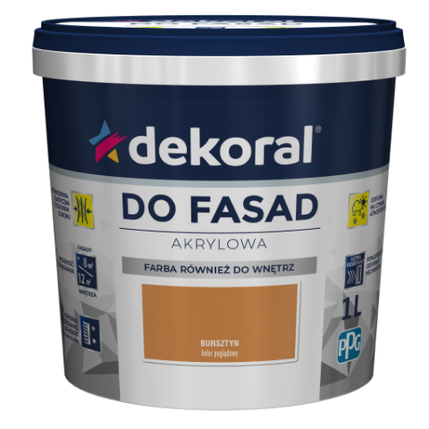 Farba DO FASAD Bursztyn 1 l Dekoral