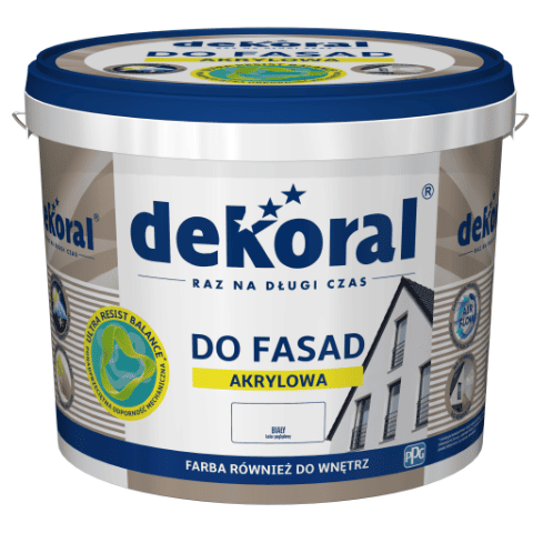 Farba DO FASAD Śnieżnobiały 3 l Dekoral