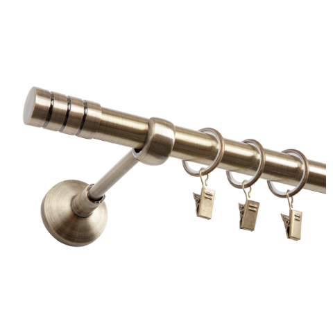 Karnisz pojedynczy Vito&nbsp;I 200&nbsp;cm antyczny&nbsp;mosiądz