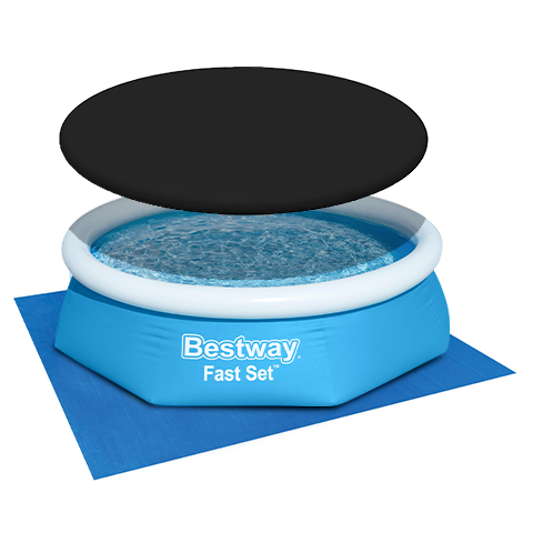Zestaw basen rozporowy 244 x 61 cm Bestway z pokrywą i matą pod basen