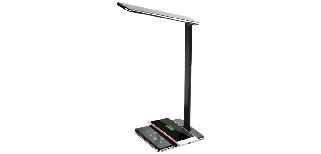 Lampka biurkowa LED NILA wireless z ładowarką indukcyjną czarna Nilsen