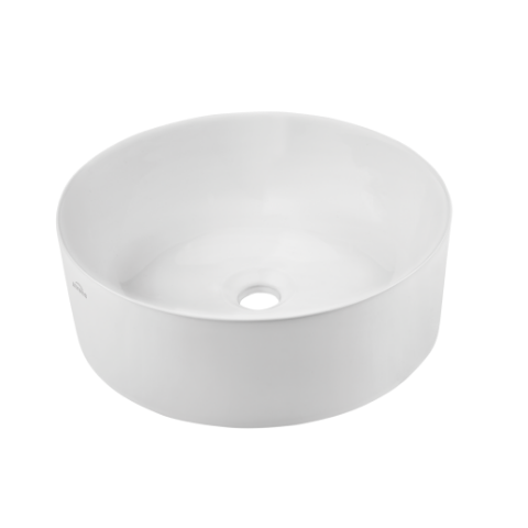 Umywalka nablatowa okrągła Keto 41,5 cm biały Invena