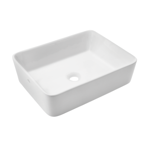 Umywalka nablatowa prostokątna Nyks 47,5 cm biały Invena