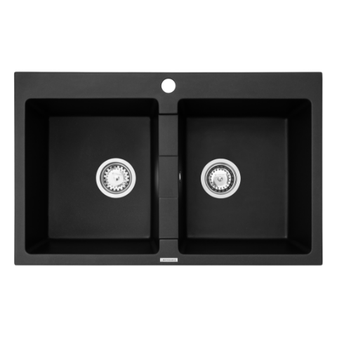 Zlewozmywak granitowy RODOS karbon 78 x 50 cm