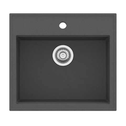 Zlewozmywak granitowy Retto 56 x 51 x 21,5 cm grafit