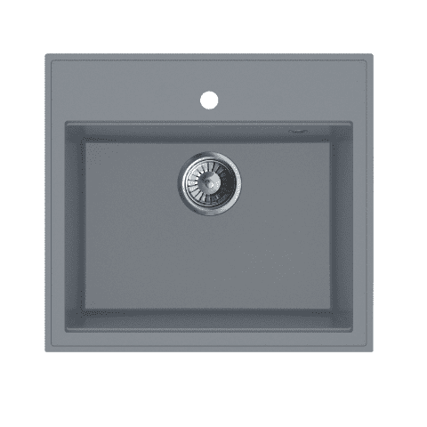 Zlewozmywak RETTO bez ociekacza 56 x 51 x 21,5 cm szary