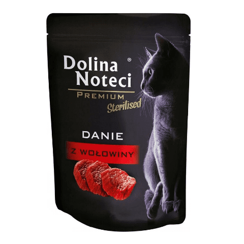 Mokra karma dla kotów sterylizowanych wołowina 85 g Dolina Noteci