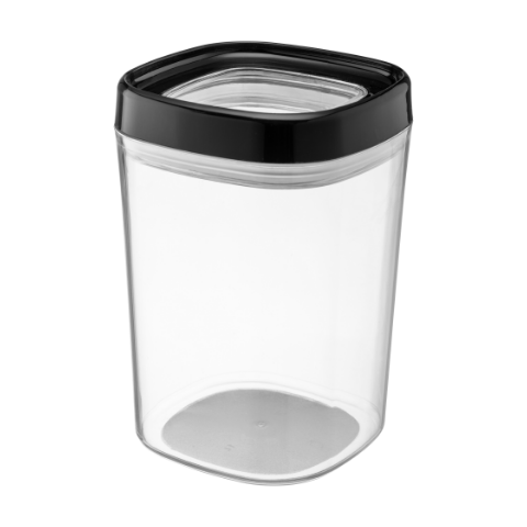 Pojemnik spożywczy transparentny czarny 1000 ml AMOS