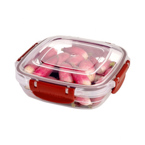 Pojemnik do żywności niski 0,6&nbsp;l Lock&Fresh kwadratowy czerwony