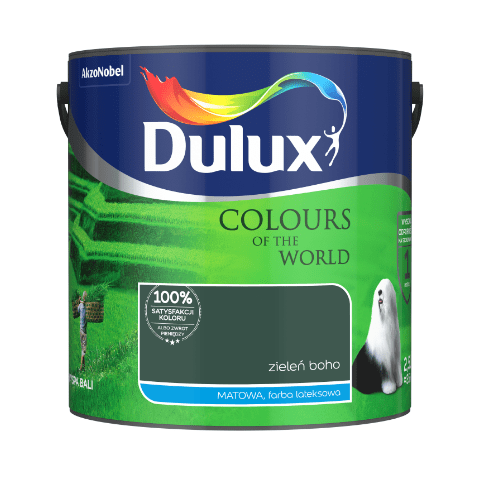 Farba lateksowa Dulux Kolory Świata Zieleń Boho 2,5 l