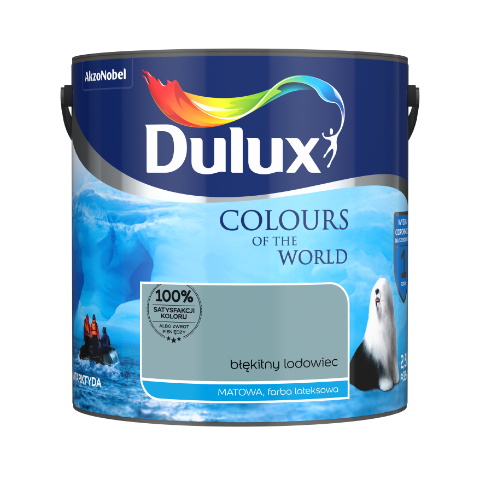 Farba lateksowa Dulux Kolory Świata Błękitny lodowiec 2,5 l