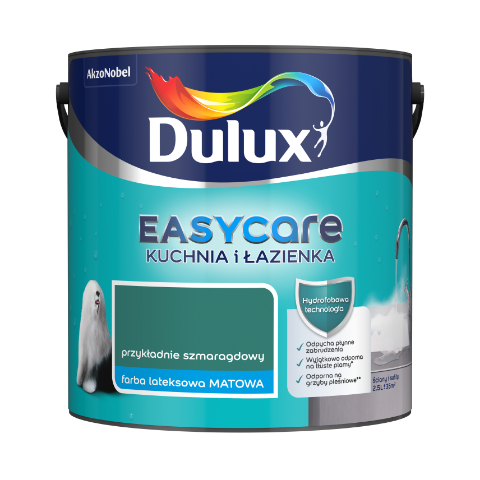 Farba lateksowa Dulux EasyCare Kuchnia i Łazienka Przykładnie Szmaragd 2,5 l