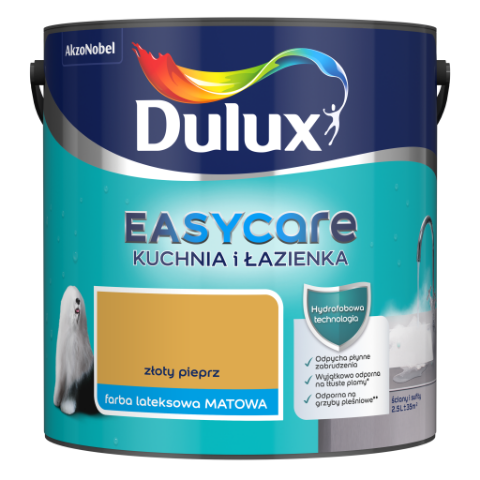 Farba Dulux EasyCare Kuchnia i Łazienka Złoty Pieprz 2,5&nbsp;l