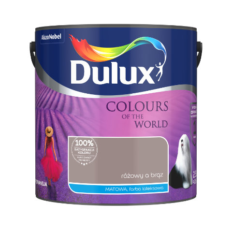 Farba lateksowa Dulux Kolory Świata Różowy a Brąz 2,5 l