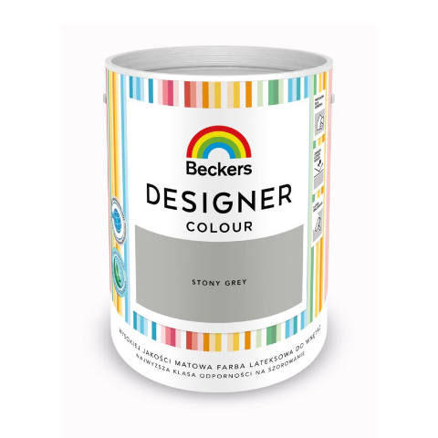 Farba lateksowa Beckers Designer Colour Stony Grey 5 l