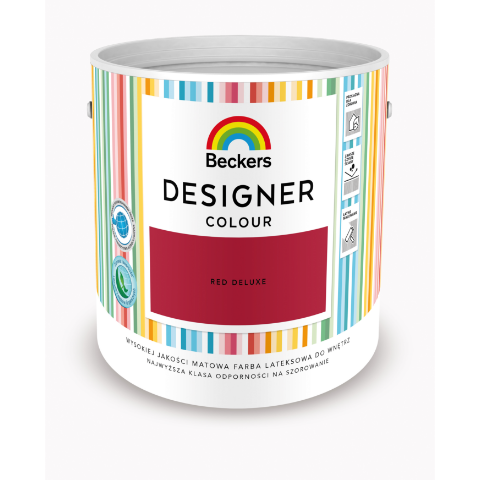 Farba lateksowa Beckers Designer Colour Red Deluxe 2,5 l